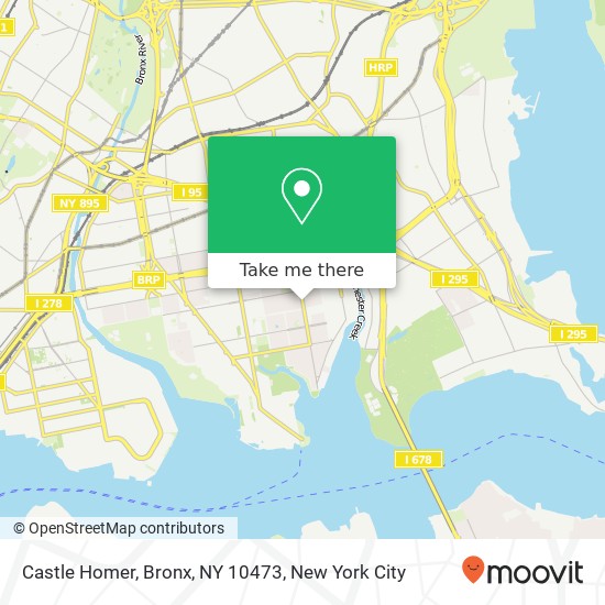 Mapa de Castle Homer, Bronx, NY 10473