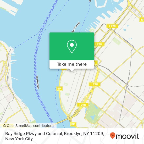 Mapa de Bay Ridge Pkwy and Colonial, Brooklyn, NY 11209