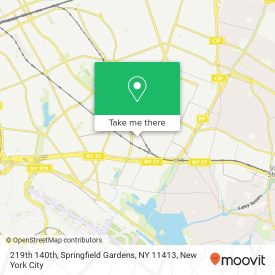 Mapa de 219th 140th, Springfield Gardens, NY 11413