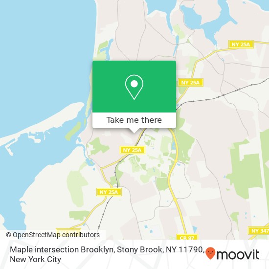 Maple intersection Brooklyn, Stony Brook, NY 11790 map
