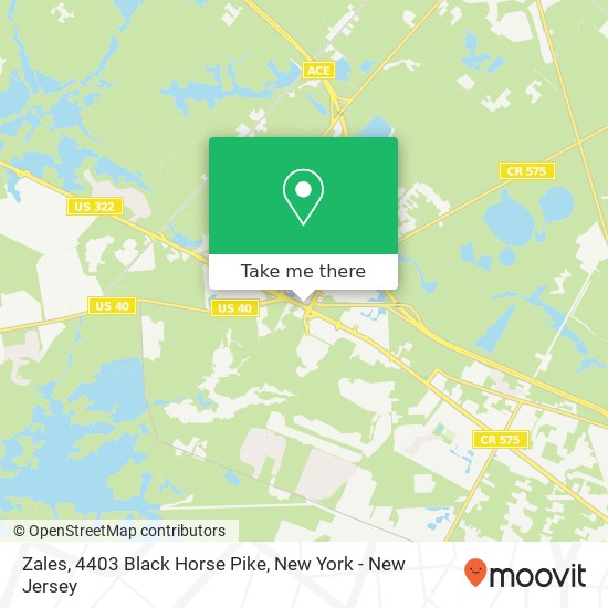 Mapa de Zales, 4403 Black Horse Pike