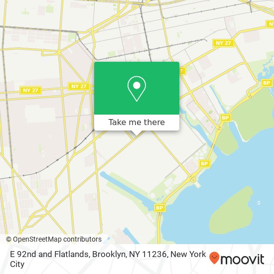 E 92nd and Flatlands, Brooklyn, NY 11236 map