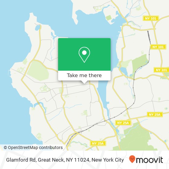 Mapa de Glamford Rd, Great Neck, NY 11024