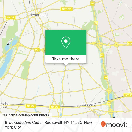 Brookside Ave Cedar, Roosevelt, NY 11575 map