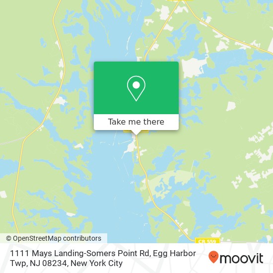 Mapa de 1111 Mays Landing-Somers Point Rd, Egg Harbor Twp, NJ 08234