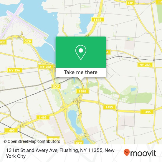 131st St and Avery Ave, Flushing, NY 11355 map