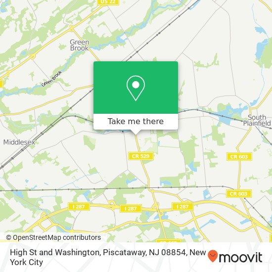 High St and Washington, Piscataway, NJ 08854 map