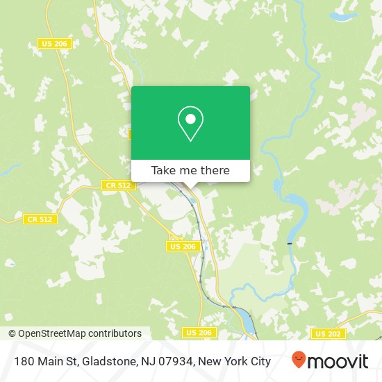 Mapa de 180 Main St, Gladstone, NJ 07934