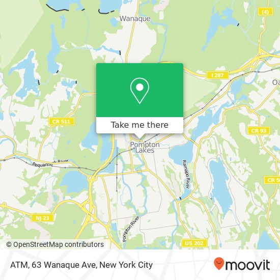 Mapa de ATM, 63 Wanaque Ave