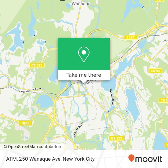 Mapa de ATM, 250 Wanaque Ave
