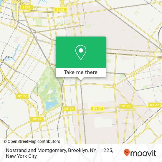 Nostrand and Montgomery, Brooklyn, NY 11225 map