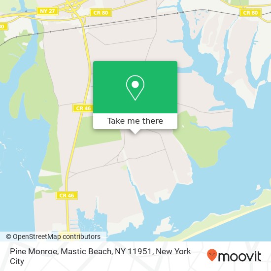 Pine Monroe, Mastic Beach, NY 11951 map