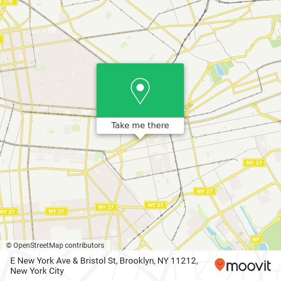 E New York Ave & Bristol St, Brooklyn, NY 11212 map