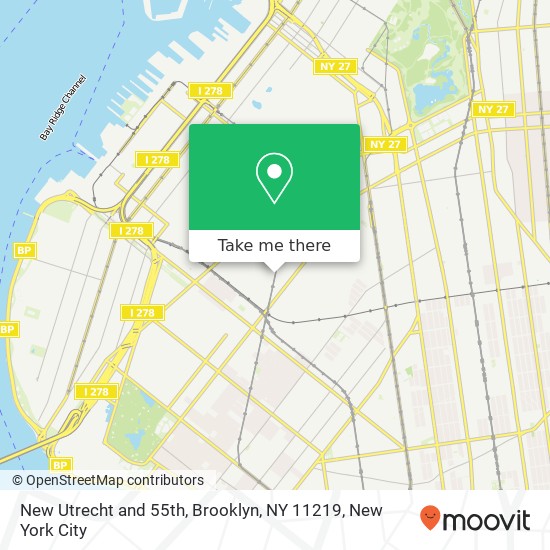 New Utrecht and 55th, Brooklyn, NY 11219 map
