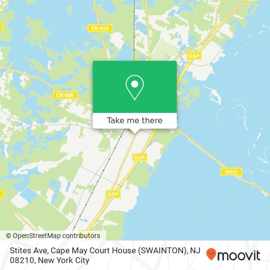 Stites Ave, Cape May Court House (SWAINTON), NJ 08210 map