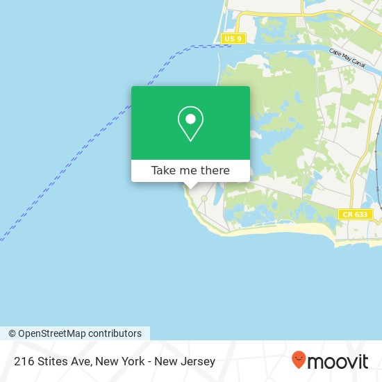 Mapa de 216 Stites Ave, Cape May Point, NJ 08212