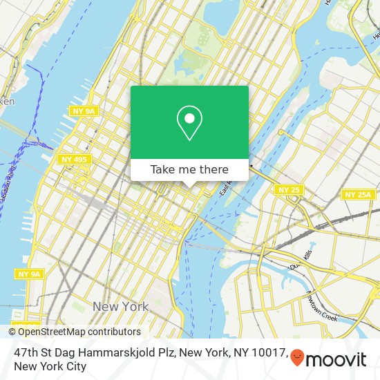 Mapa de 47th St Dag Hammarskjold Plz, New York, NY 10017