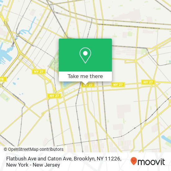 Mapa de Flatbush Ave and Caton Ave, Brooklyn, NY 11226