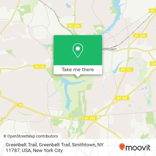 Mapa de Greenbelt Trail, Greenbelt Trail, Smithtown, NY 11787, USA