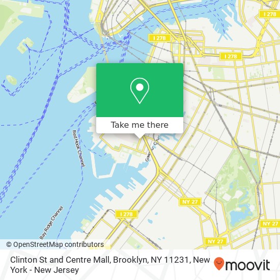 Clinton St and Centre Mall, Brooklyn, NY 11231 map