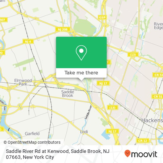 Saddle River Rd at Kenwood, Saddle Brook, NJ 07663 map