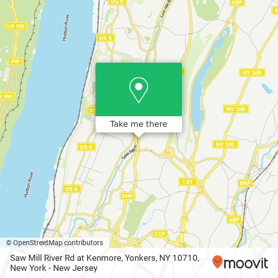 Saw Mill River Rd at Kenmore, Yonkers, NY 10710 map