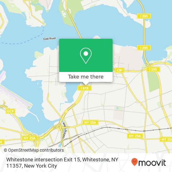 Mapa de Whitestone intersection Exit 15, Whitestone, NY 11357