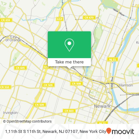 1,11th St S 11th St, Newark, NJ 07107 map