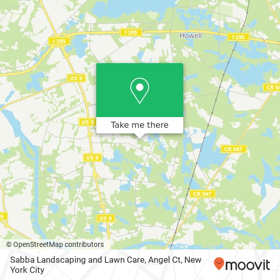 Sabba Landscaping and Lawn Care, Angel Ct map