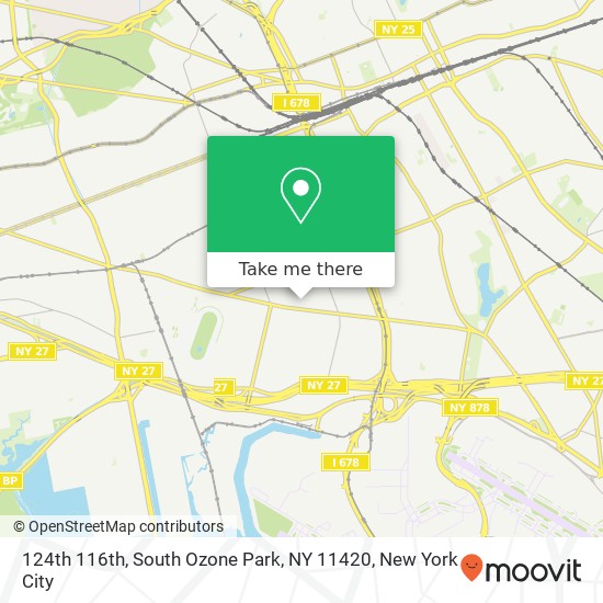 Mapa de 124th 116th, South Ozone Park, NY 11420