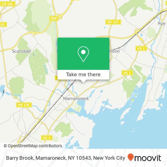 Mapa de Barry Brook, Mamaroneck, NY 10543