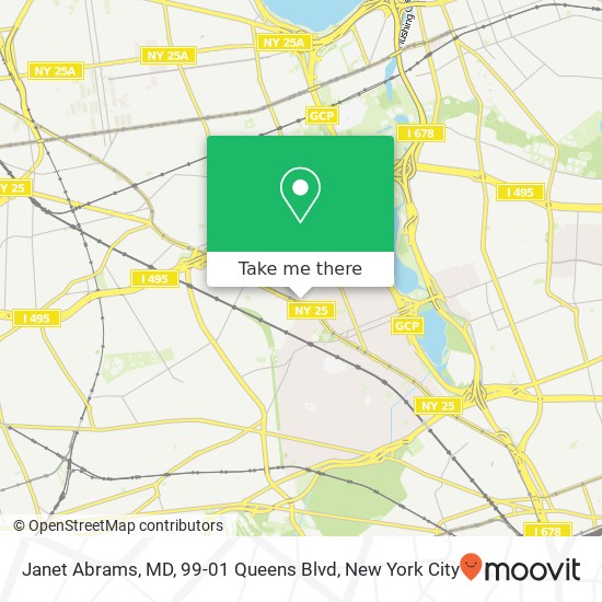 Mapa de Janet Abrams, MD, 99-01 Queens Blvd