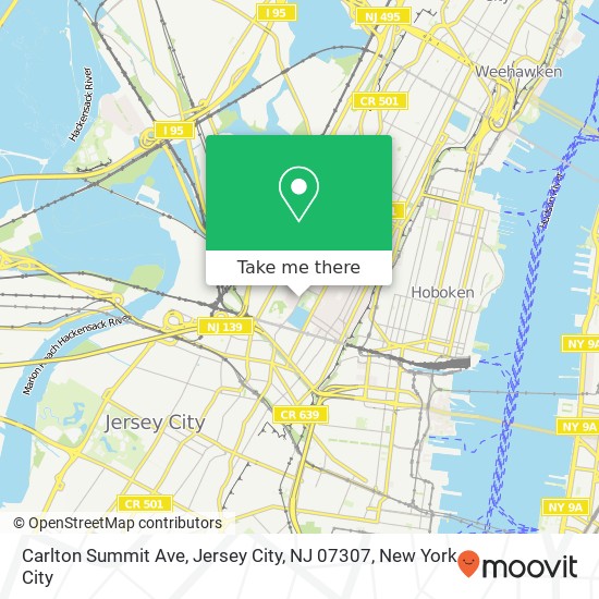 Carlton Summit Ave, Jersey City, NJ 07307 map