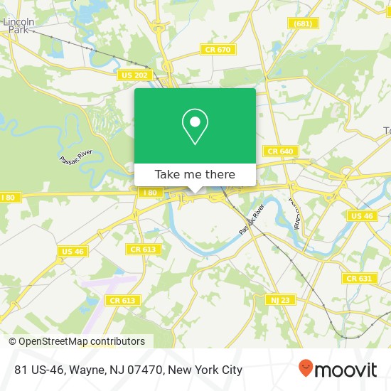 Mapa de 81 US-46, Wayne, NJ 07470