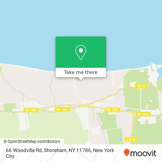Mapa de 66 Woodville Rd, Shoreham, NY 11786