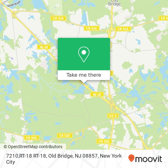 Mapa de 7210,RT-18 RT-18, Old Bridge, NJ 08857