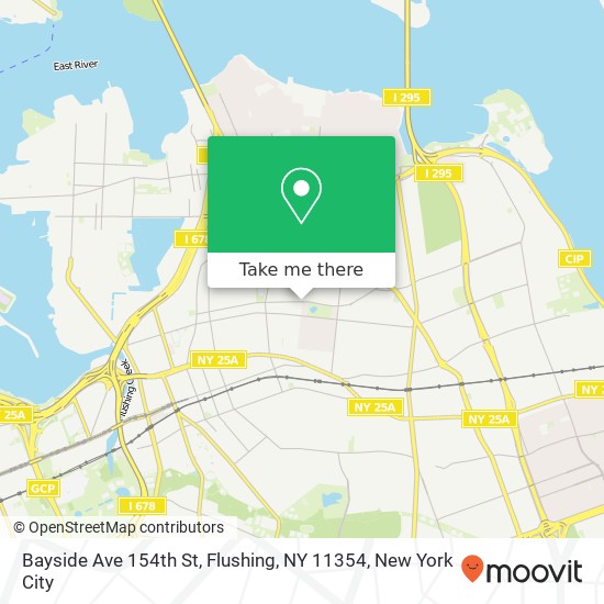 Mapa de Bayside Ave 154th St, Flushing, NY 11354