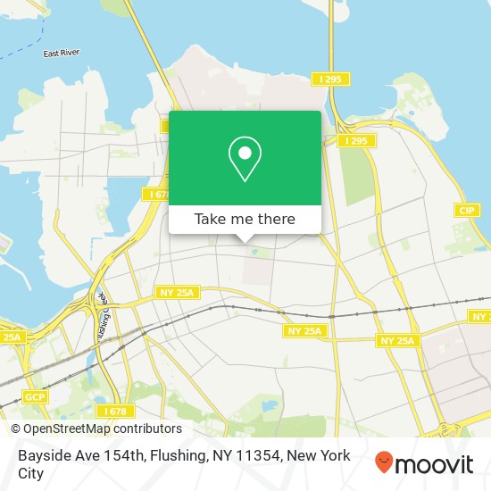 Mapa de Bayside Ave 154th, Flushing, NY 11354
