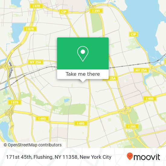 171st 45th, Flushing, NY 11358 map
