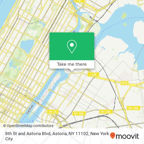 Mapa de 8th St and Astoria Blvd, Astoria, NY 11102