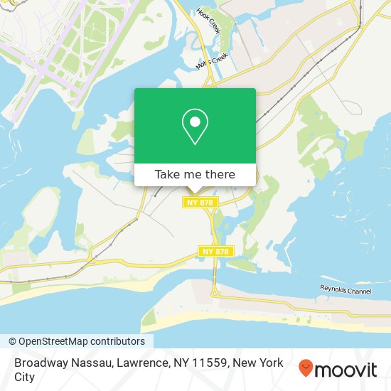 Mapa de Broadway Nassau, Lawrence, NY 11559