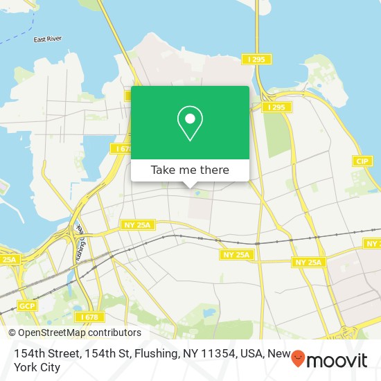 Mapa de 154th Street, 154th St, Flushing, NY 11354, USA