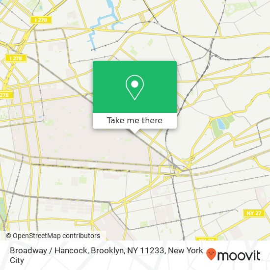 Mapa de Broadway / Hancock, Brooklyn, NY 11233