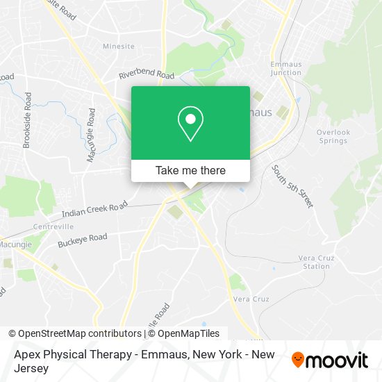 Apex Physical Therapy - Emmaus map