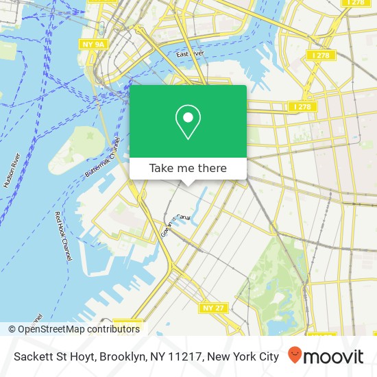Mapa de Sackett St Hoyt, Brooklyn, NY 11217
