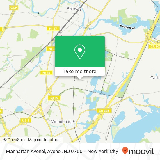 Mapa de Manhattan Avenel, Avenel, NJ 07001