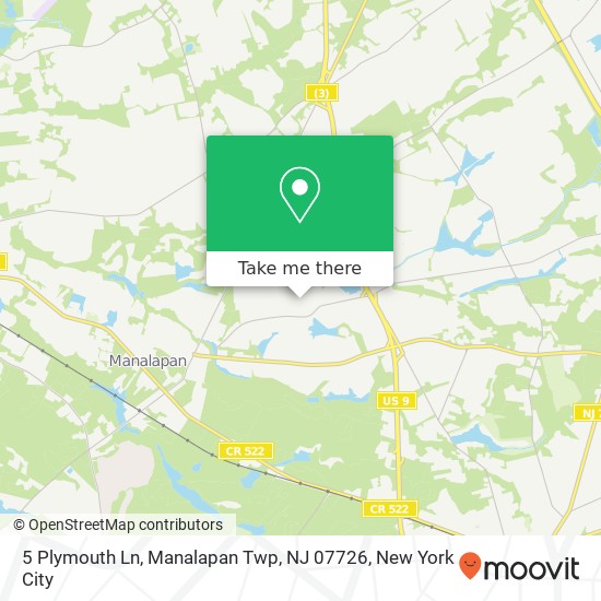 5 Plymouth Ln, Manalapan Twp, NJ 07726 map