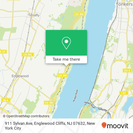 Mapa de 911 Sylvan Ave, Englewood Cliffs, NJ 07632