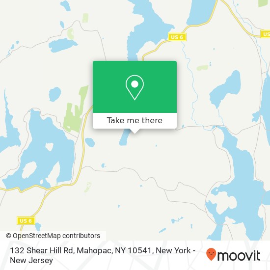 Mapa de 132 Shear Hill Rd, Mahopac, NY 10541