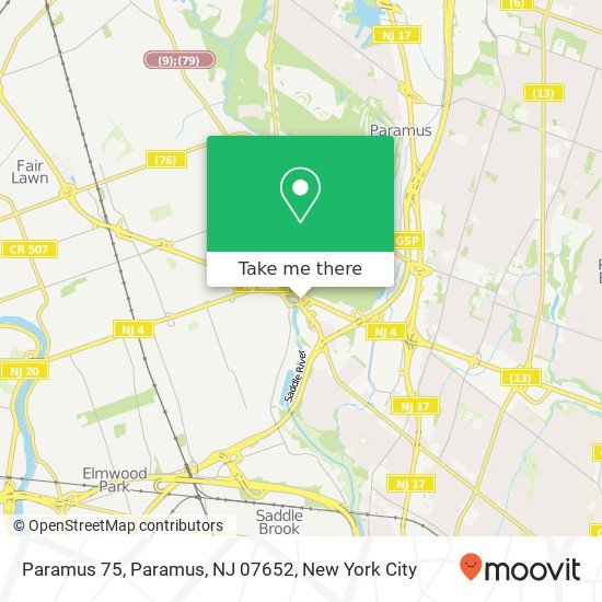 Paramus 75, Paramus, NJ 07652 map